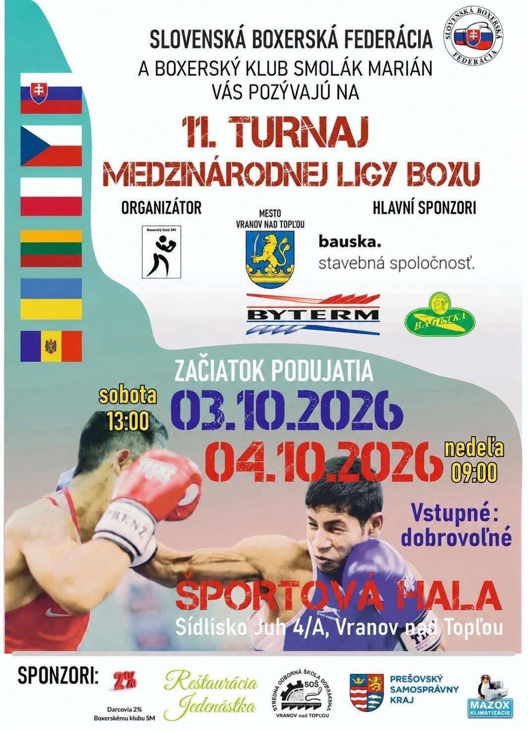 Vranov nad Topľou hostil Mezinárodní ligu boxu za účasti pěti zemí. – fotografie 1
